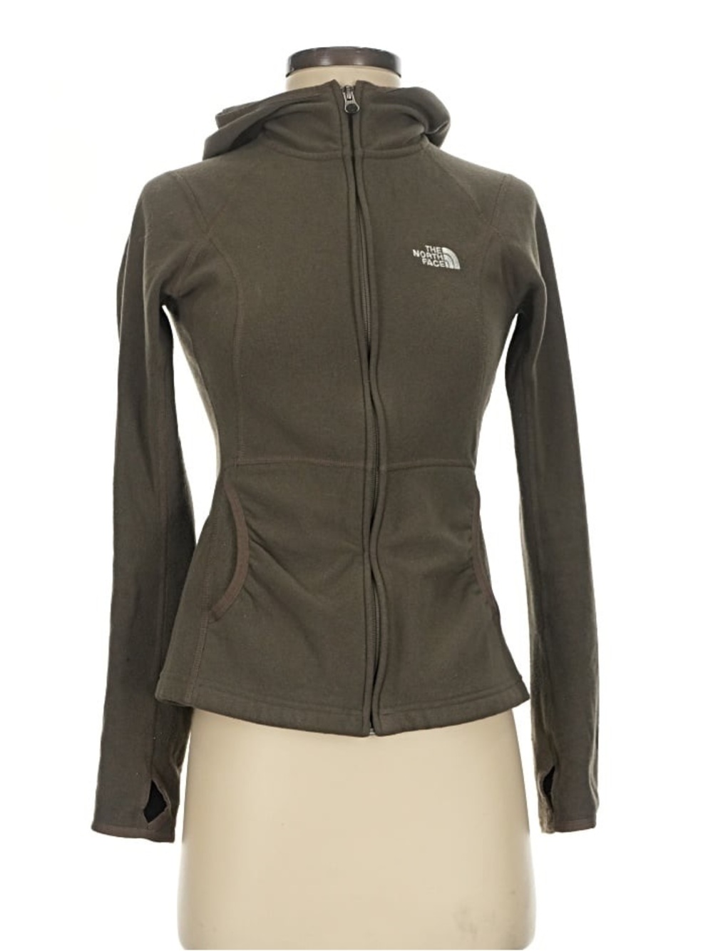 The North Face Women’s Brown Fleece Full Zip Hoodie Jacket Small